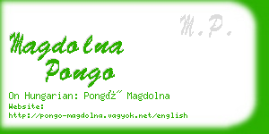 magdolna pongo business card